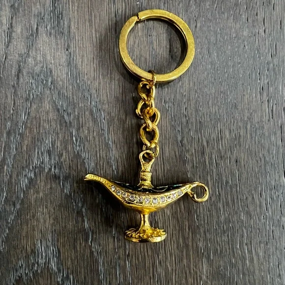 NWOT - Gold plated necklace, earrings and key chain - Picture 7 of 8